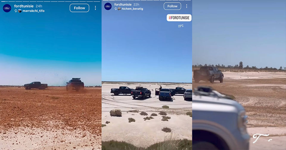 Colère après une opération marketing de "Ford Tunisie" montrant des pick-up en drift dans une zone humide protégée de l’île de Kerkennah