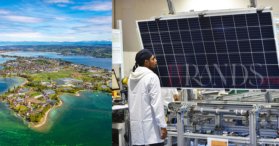 شركة #Ifrisol التونسية المختصة في تصنيع الالواح الشمسية تصدر شحنة من الالواح الشمسية لتنفيذ مشروع طاقة شمسية في مشاتل الزهور بجزيرة Reichenau الألمانية