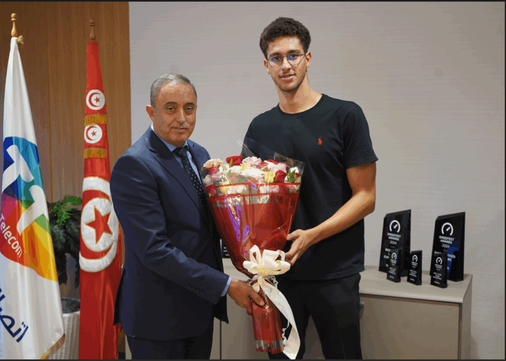 شركة اتصالات تونس تكرّم البطل العالمي أحمد الجوادي