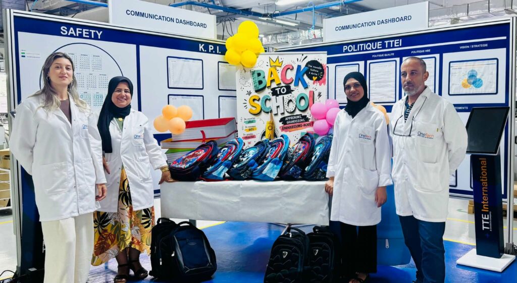 شركة TTEI التابعة لمجمع OneTech تواصل مبادرتها السنوية بمناسبة العودة المدرسية من خلال توزيع حقائب مدرسية ومستلزمات دراسية لفائدة أبناء الموظفين