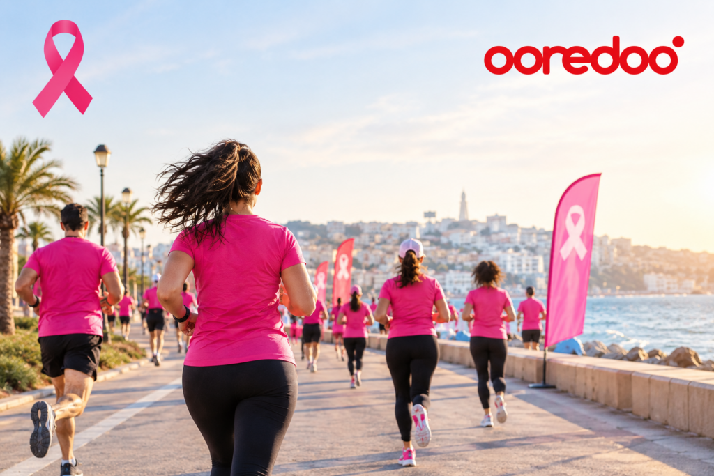 أكتوبر الوردي: Ooredoo تونس تحوّل كل خطوة إلى بادرة تضامن لمساعدة مرضى سرطان الثدي أكتوبر الوردي: Ooredoo تونس تحوّل كل خطوة إلى بادرة تضامن لمساعدة مرضى سرطان الثدي